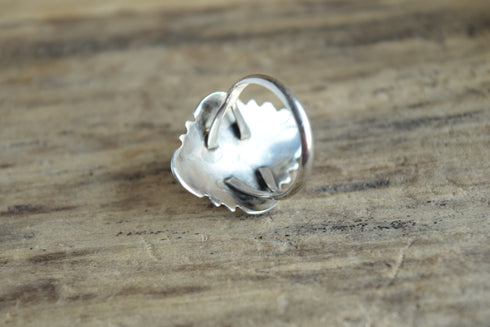 Onyx Teardrop Ring - Size 6.25